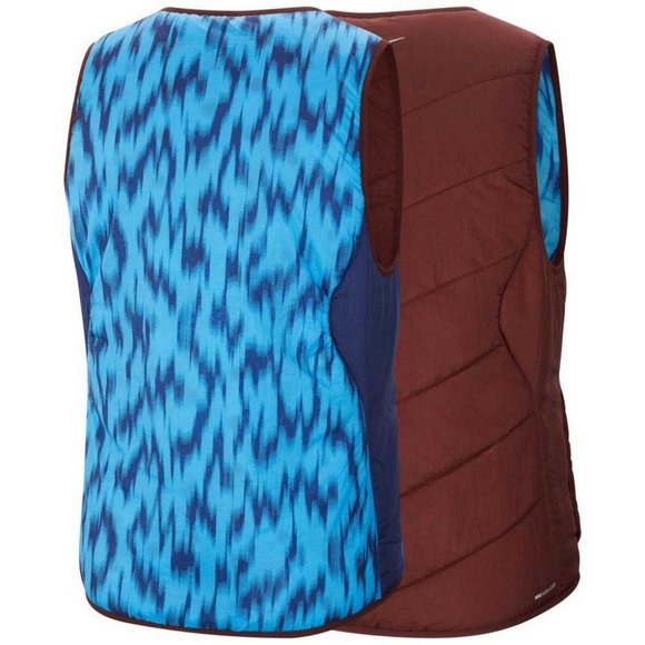Nike AeroLayer Wild Running Puffer Vest Red Blue CU6058-624 Jogging Reversible - Picture 3 of 12